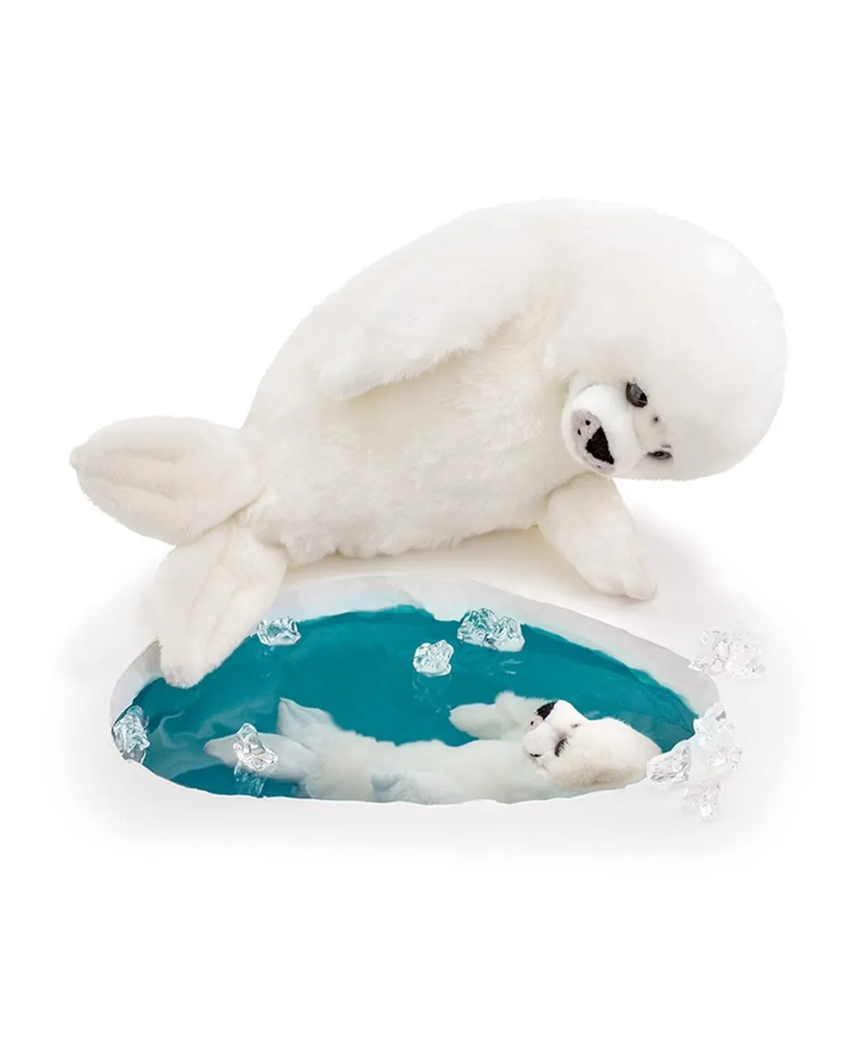 Trudi 16564 phoque peluche blanc taille S