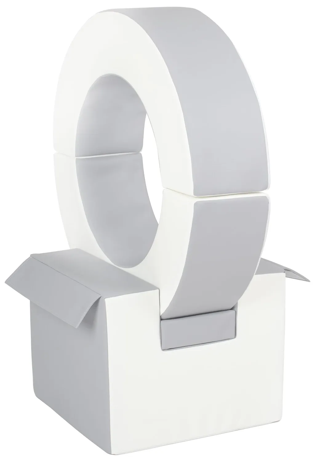 Velinda Hoop Cercle lot 3 blocs mousse blanc gris motricité