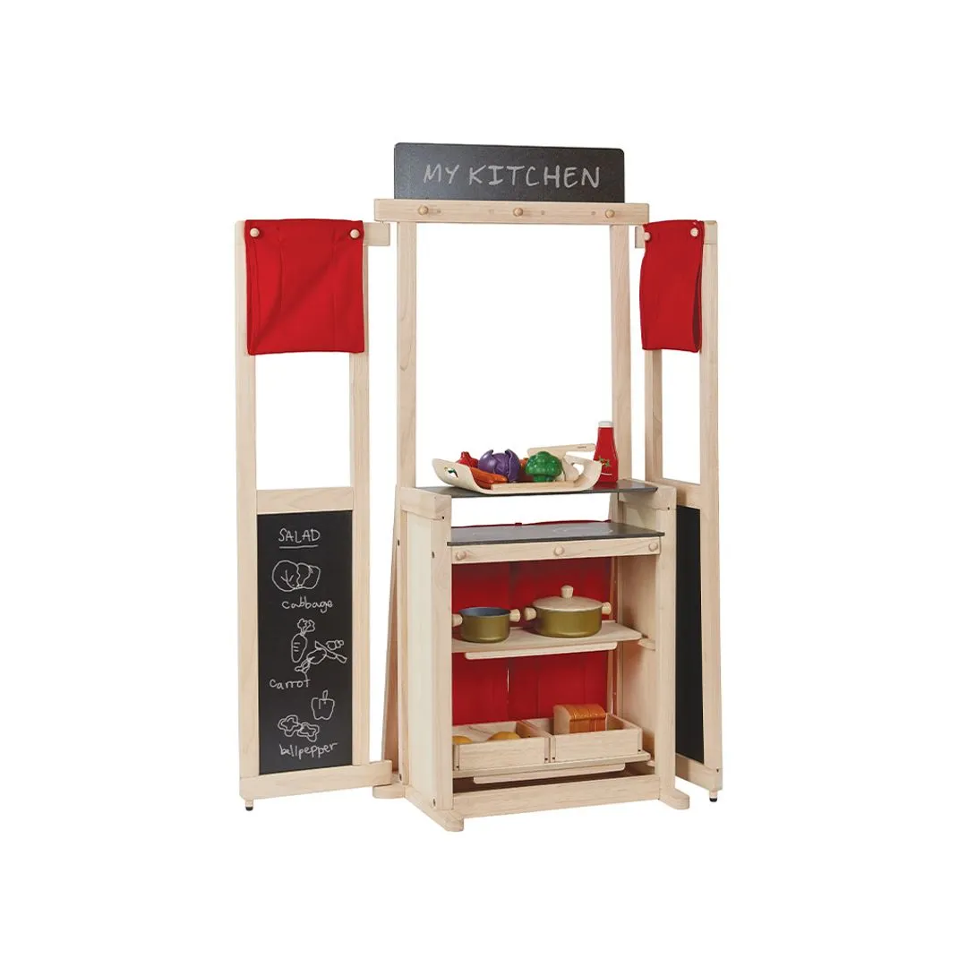 PlanToys Play Center centre de jeu théâtre 4 rideaux