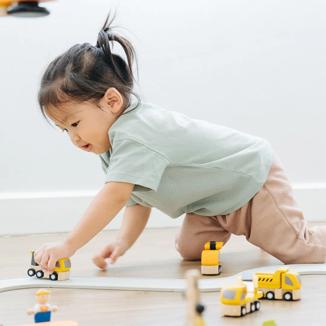 PlanToys Highway Maintenance véhicules chantier bois