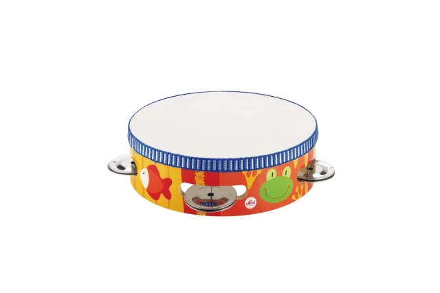 Sevi tambourin en bois enfant 18 cm