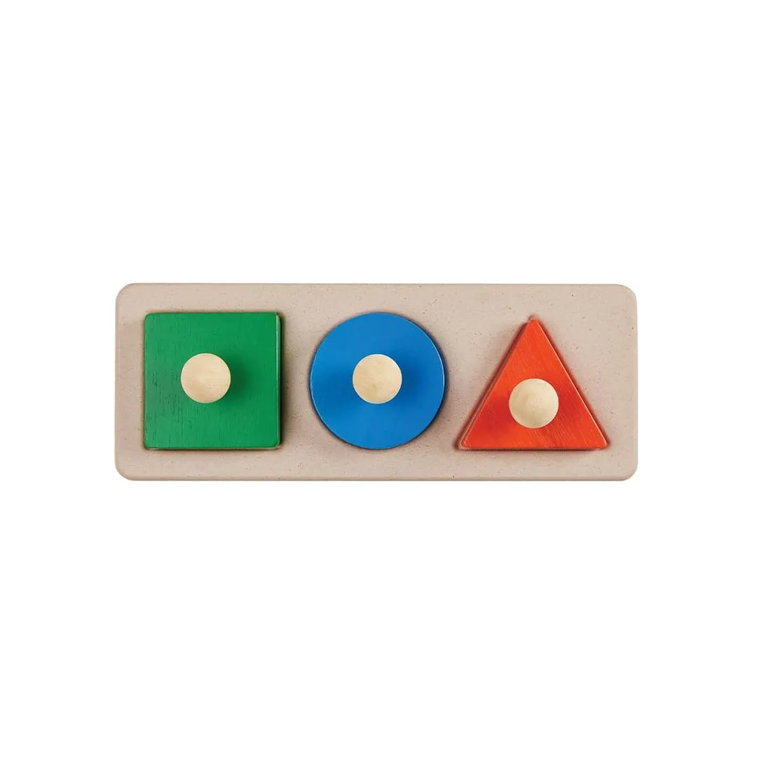 PlanToys Shape Matching Puzzle encastrable 3 formes