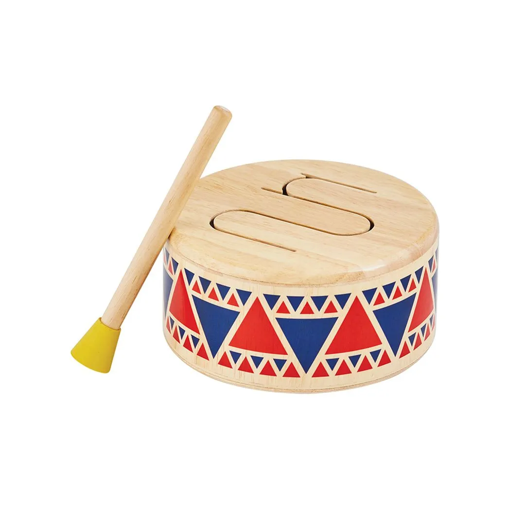 PlanToys Solid Drum tambour bois baguette 18 mois