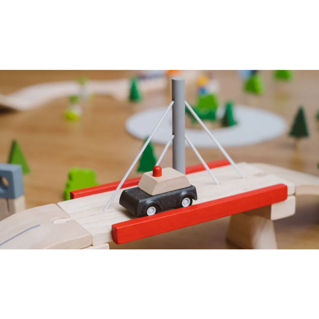 PlanToys Police Car voiture police bois dès 3 ans