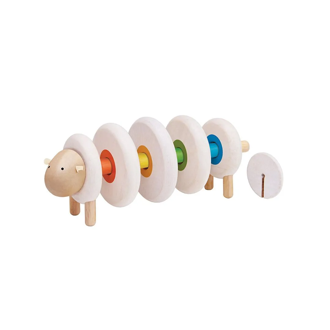 PlanToys Mouton à lacer jeu éducatif couleurs