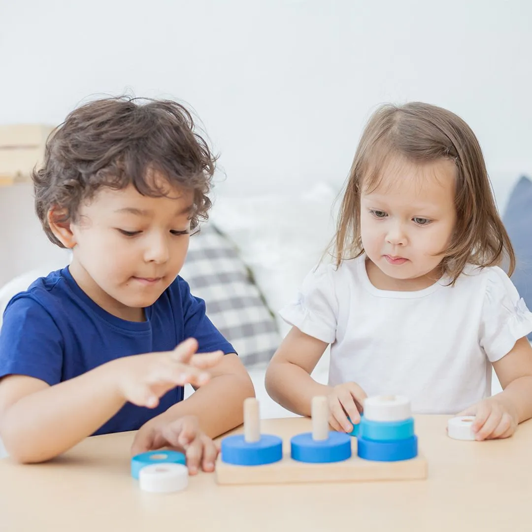 PlanToys Trio Stacking jeu d'empilage 10 pièces