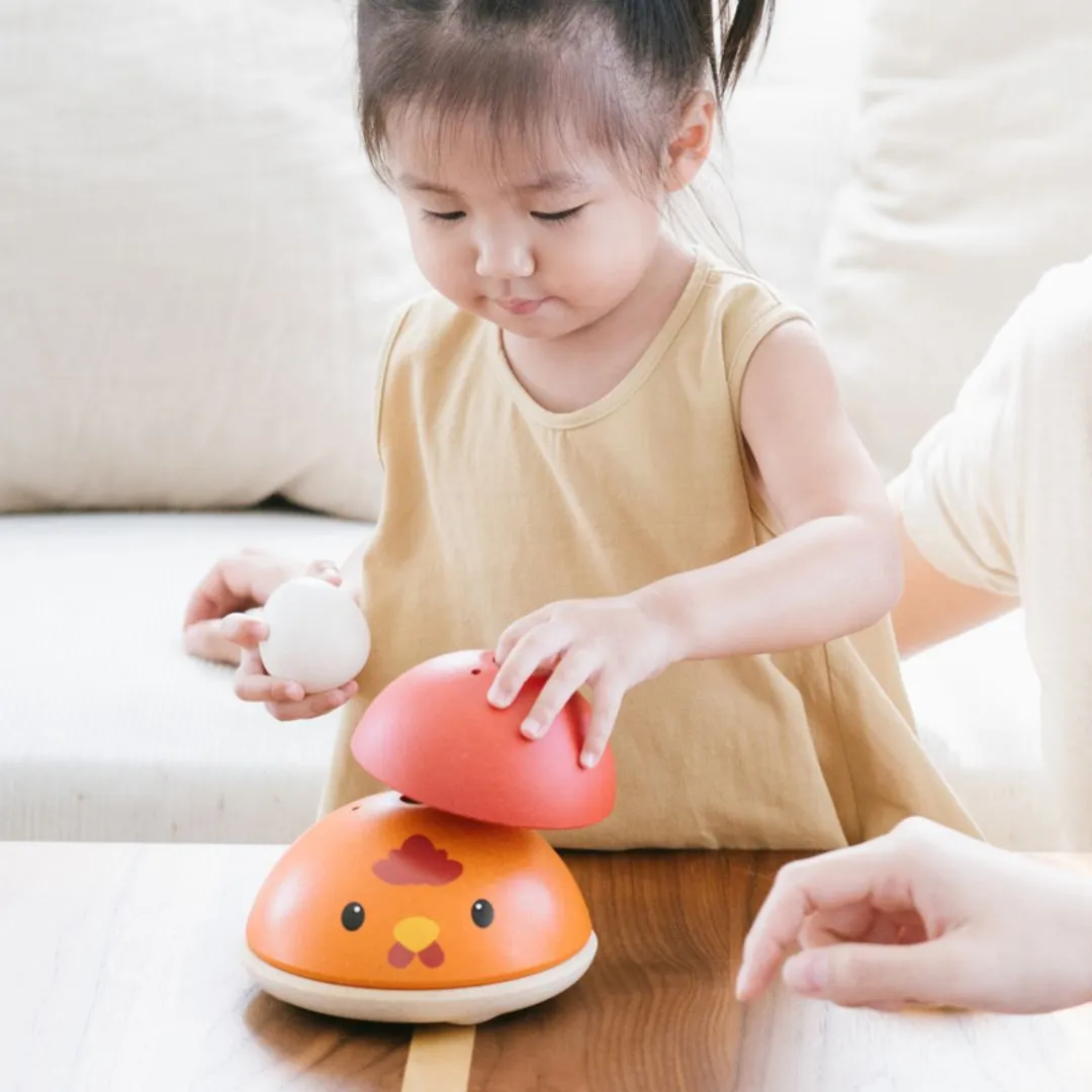 PlanToys Chicken Nesting poule à empiler bois 4 pièces