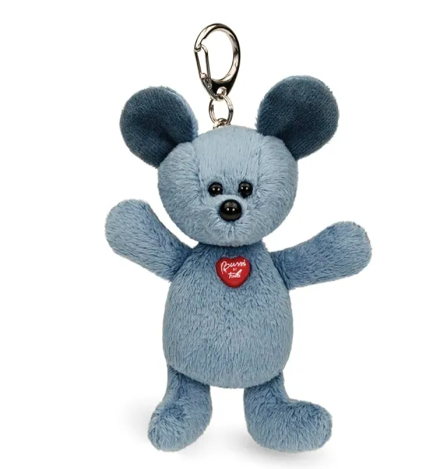 Trudi Fun 51396 mini peluche porte-clés souris grise XXS