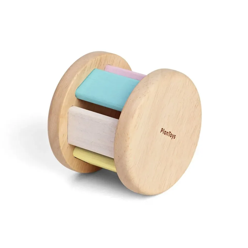 PlanToys Roller Pastel hochet rouleau bois 6 mois+