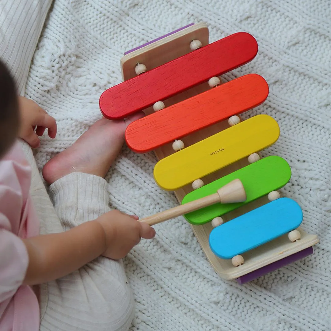 PlanToys Oval Xylophone xylophone bois 5 lames dès 12 mois