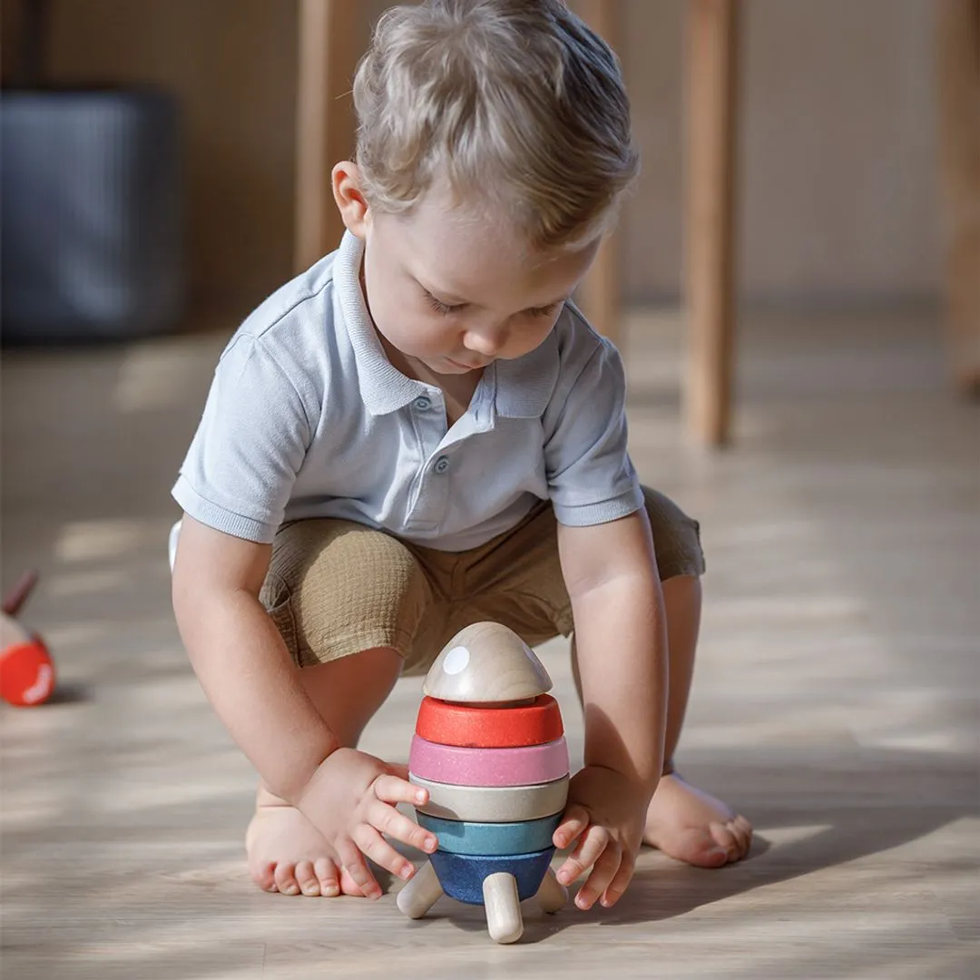 PlanToys Stacking Rocket Orchard fusée empilable 11 pièces