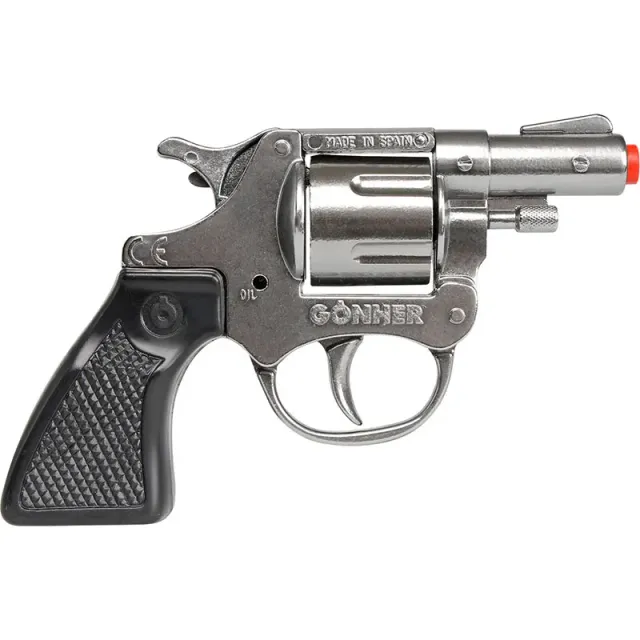 Gonher Police revolver jouet 8 coups noir