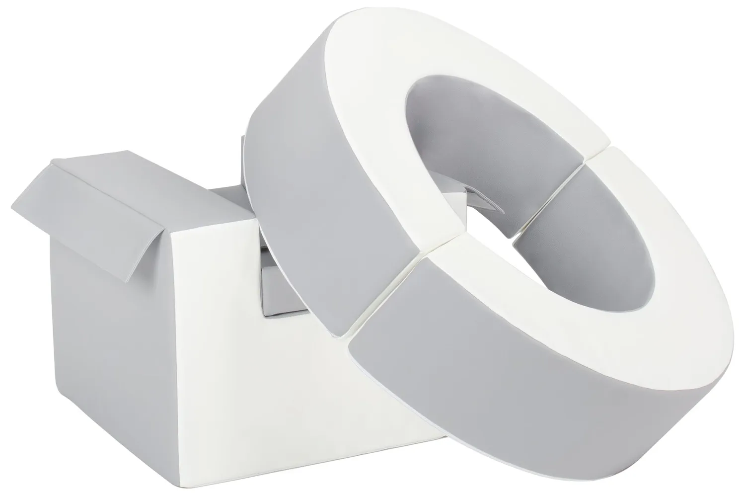 Velinda Hoop Cercle lot 3 blocs mousse blanc gris motricité