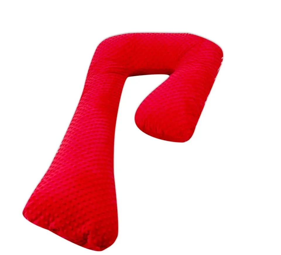 Velinda coussin maternité Minky forme 7 Rouge