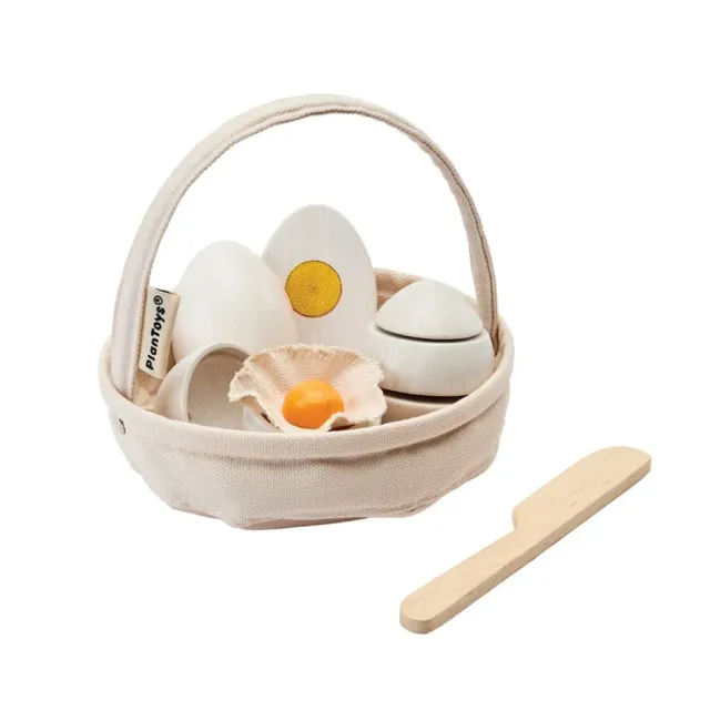 PlanToys Crack Cook panier œufs bois 5 pièces