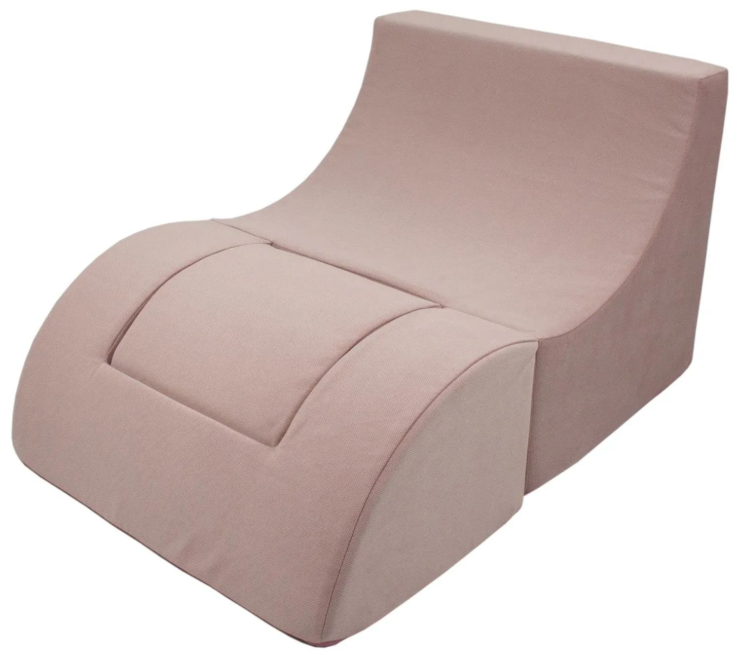 Velinda fauteuil enfant pliable pouf canapé rose clair