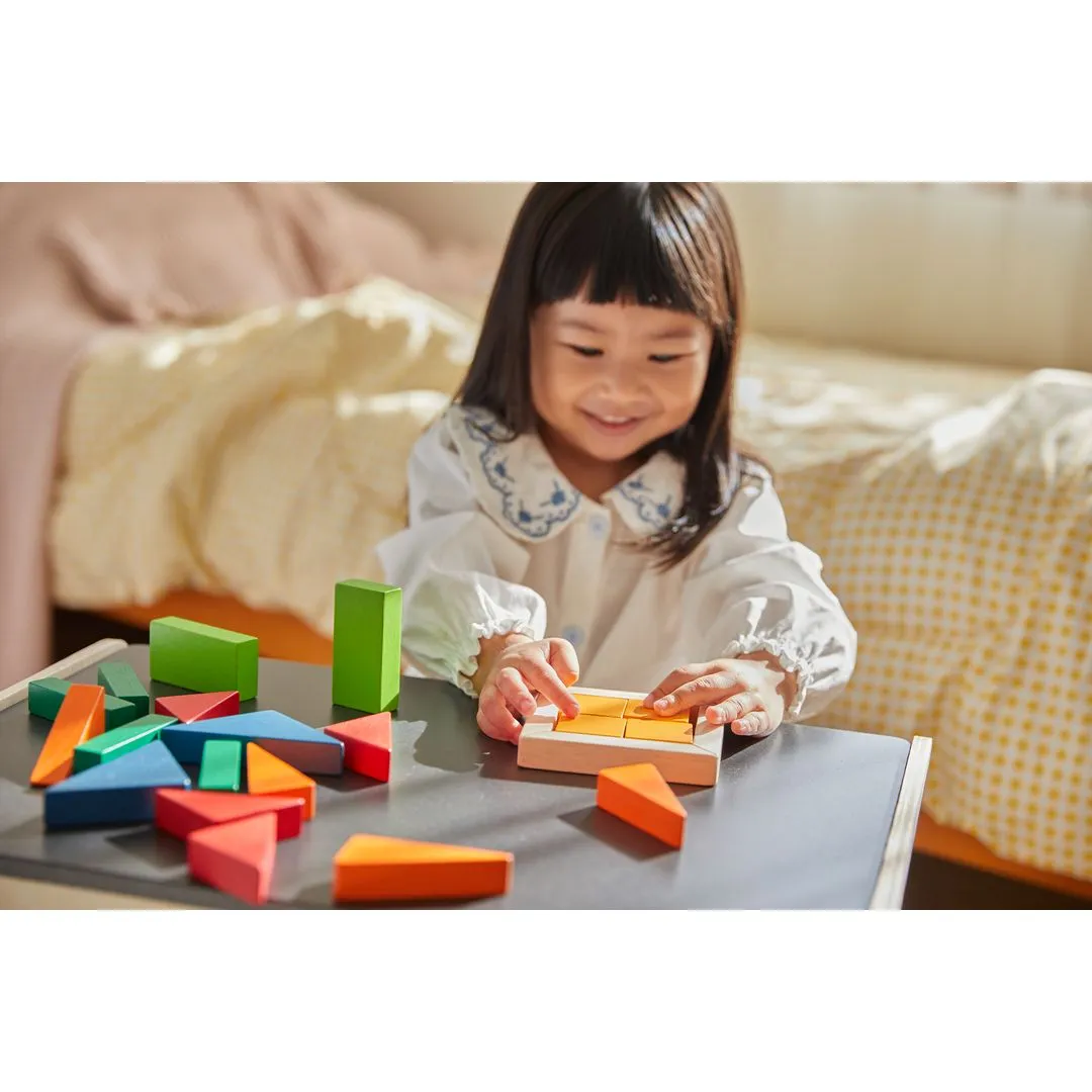 PlanToys Unit Plus Fraction Blocks jeu blocs bois 20 pièces