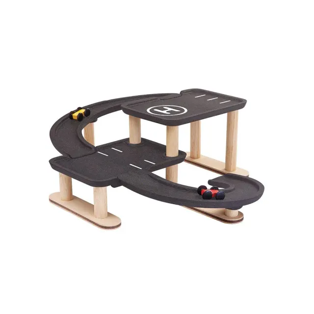 PlanToys Race N Play garage parking rampe craie