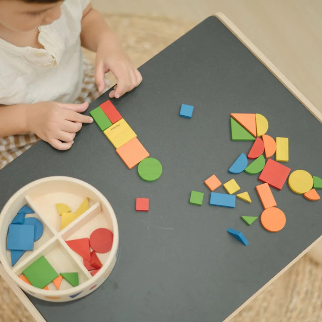 PlanToys Mosaic jeu de mosaïque bois 45 pièces couleurs