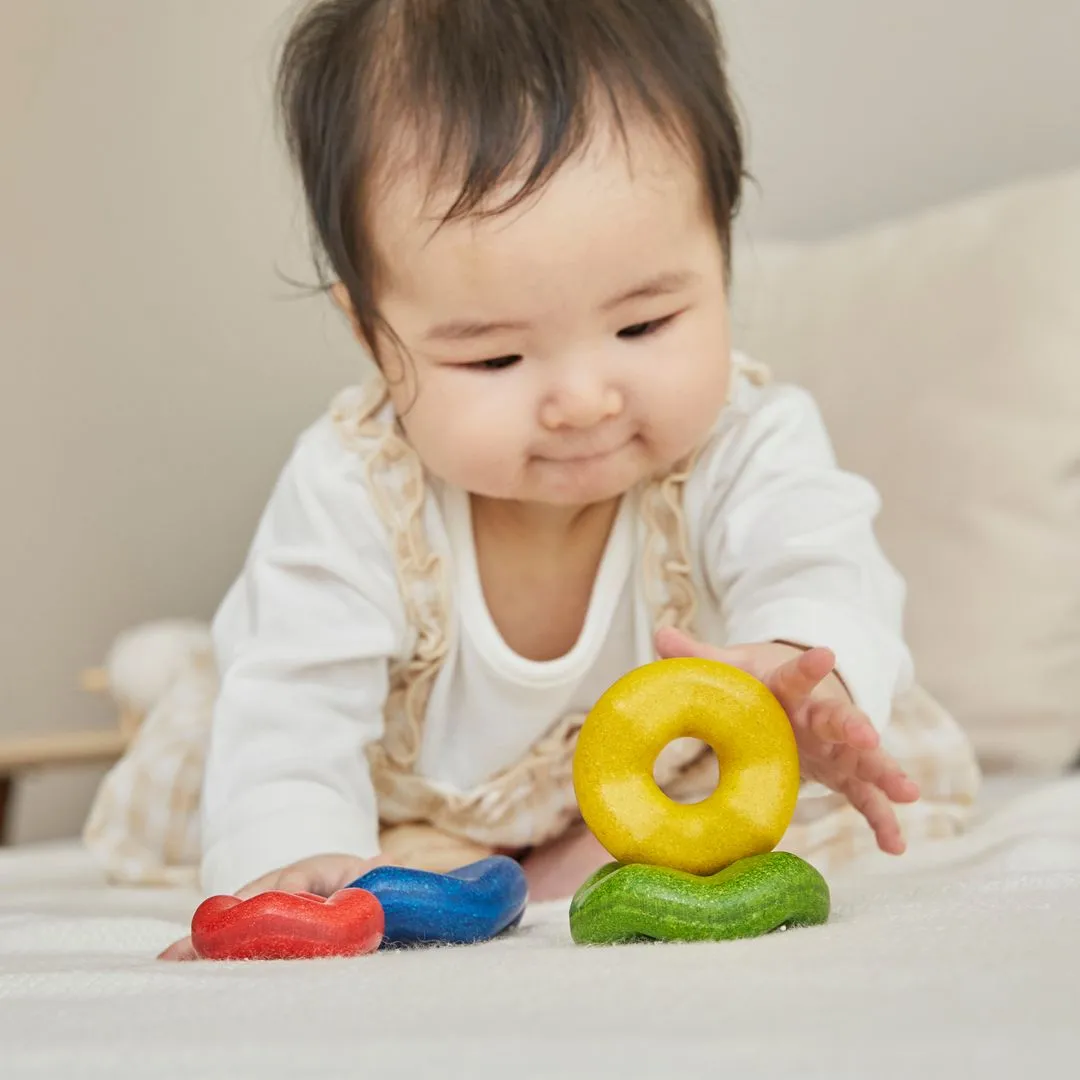 PlanToys Wave Stacker empilable vagues bébé bois