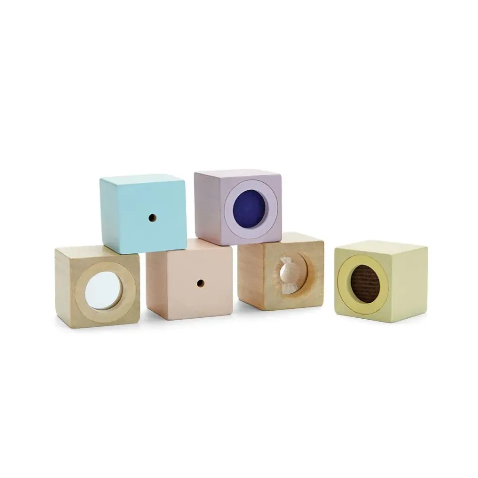 PlanToys Sensory Blocks cubes sensoriels 6 pièces dès 12 mois