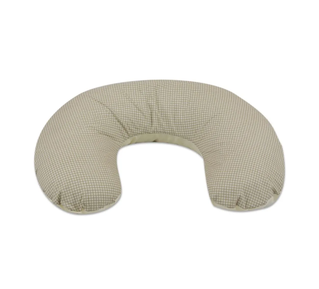Velinda coussin d’allaitement beige à carreaux crème