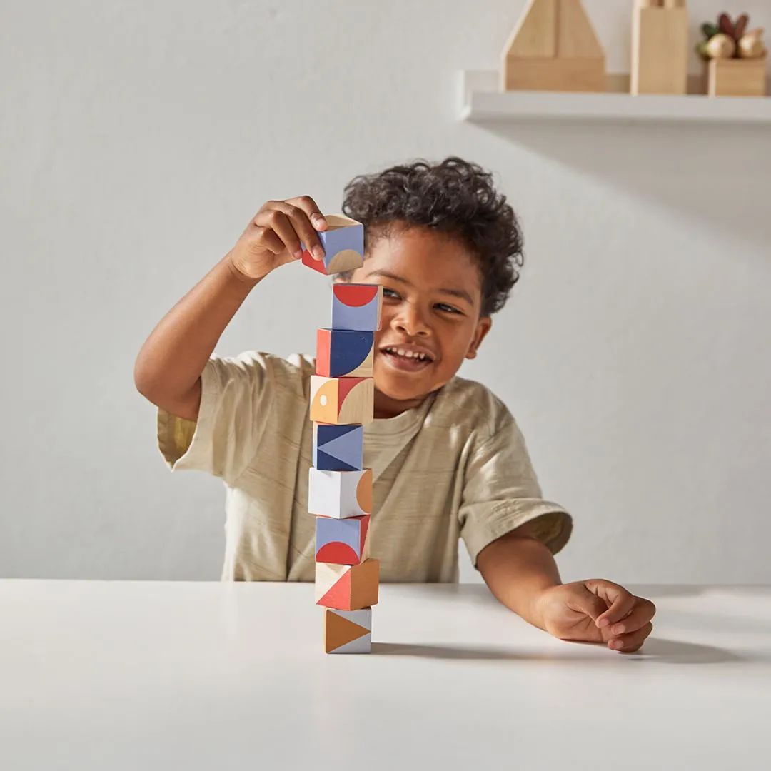 PlanToys Geo Pattern Cubes cubes motifs géométriques 3 ans