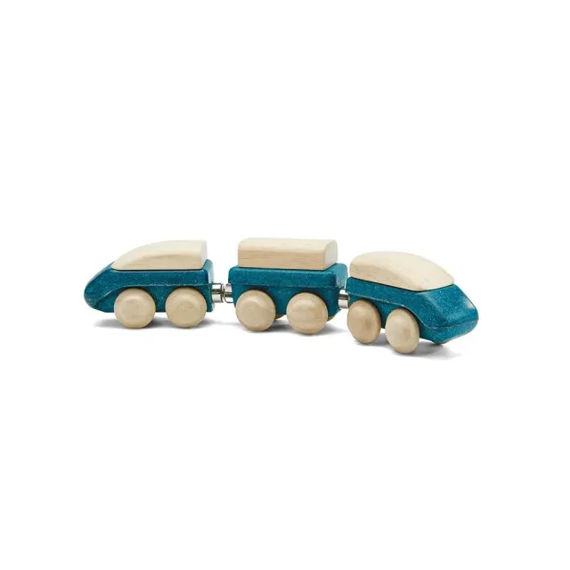 PlanToys Hybrid Train petit train magnétique 3 wagons bois
