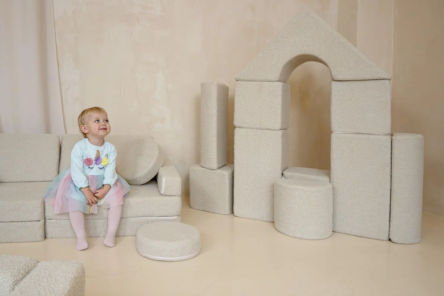 Velinda Set 11 Blocs blocs mousse crème bouclé