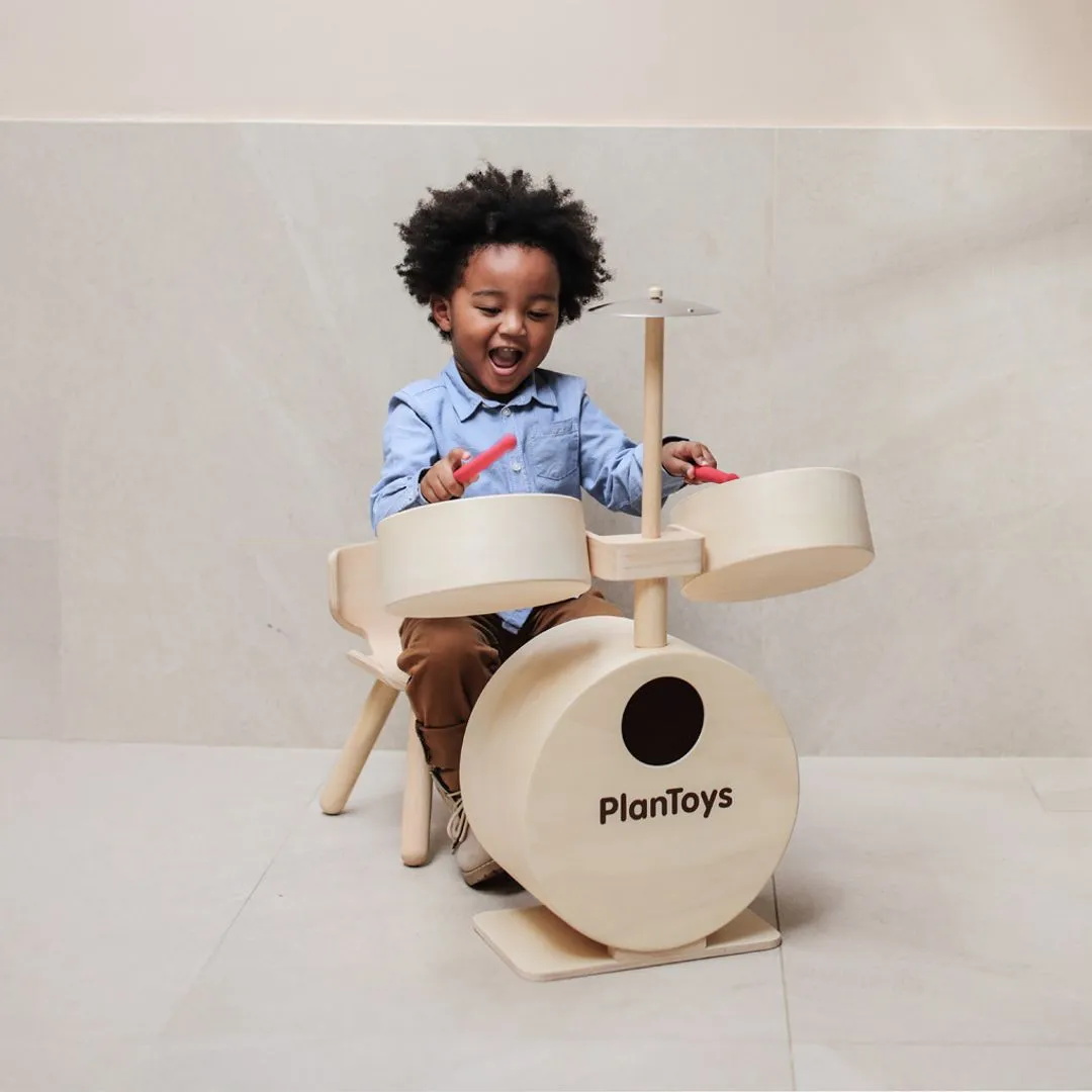PlanToys Drum Set batterie enfant bois dès 3 ans