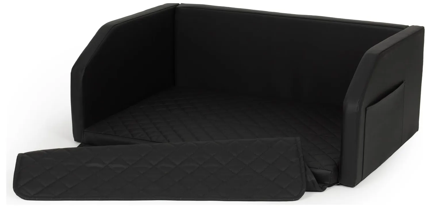 Velinda lit de coffre transporteur voiture chien noir 100x70