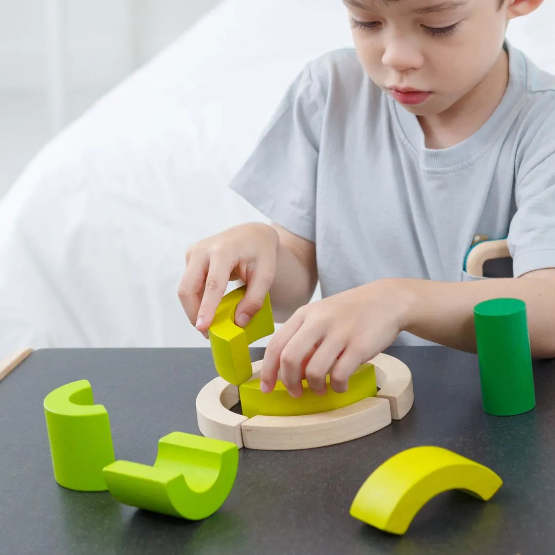PlanToys Curve Blocks jeu construction 10 pièces