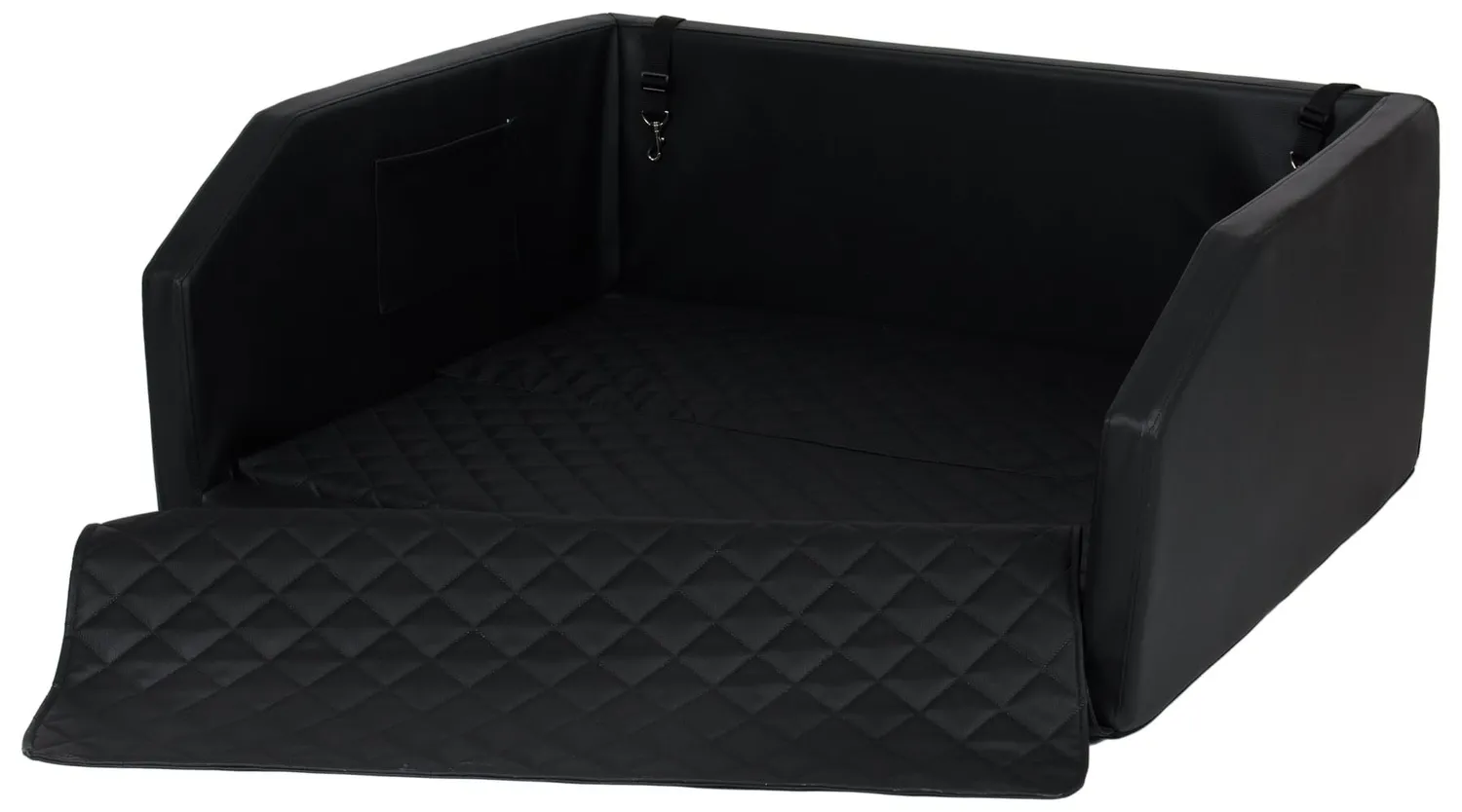 Velinda lit coffre transporteur chien noir matelas 100x90