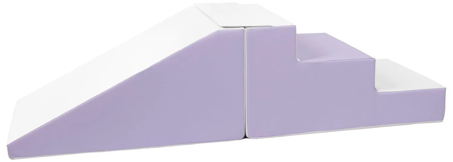 Velinda toboggan escaliers 2 blocs en mousse blanc bleu gris