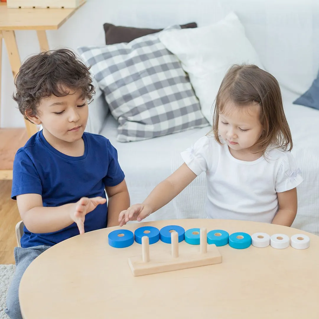PlanToys Trio Stacking jeu d'empilage 10 pièces