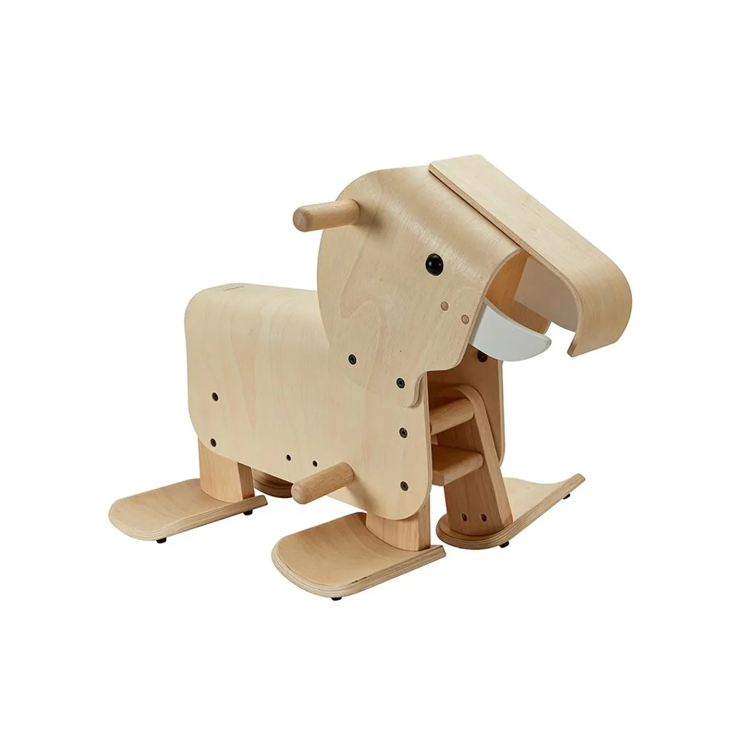 PlanToys Walking Elephant éléphant porteur bois 2 ans+