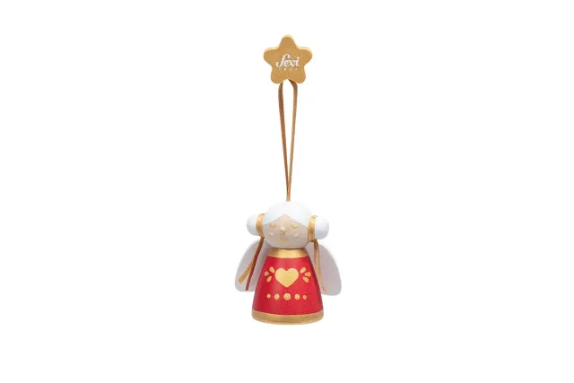 Trudi Ange Elle décoration Noël bois rouge