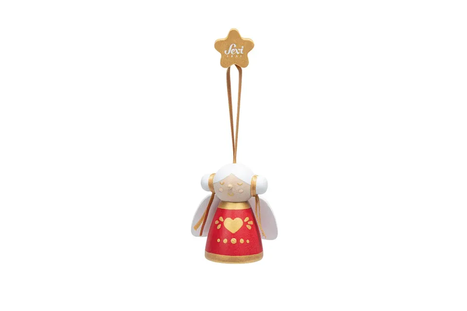 Trudi Ange Elle décoration Noël bois rouge