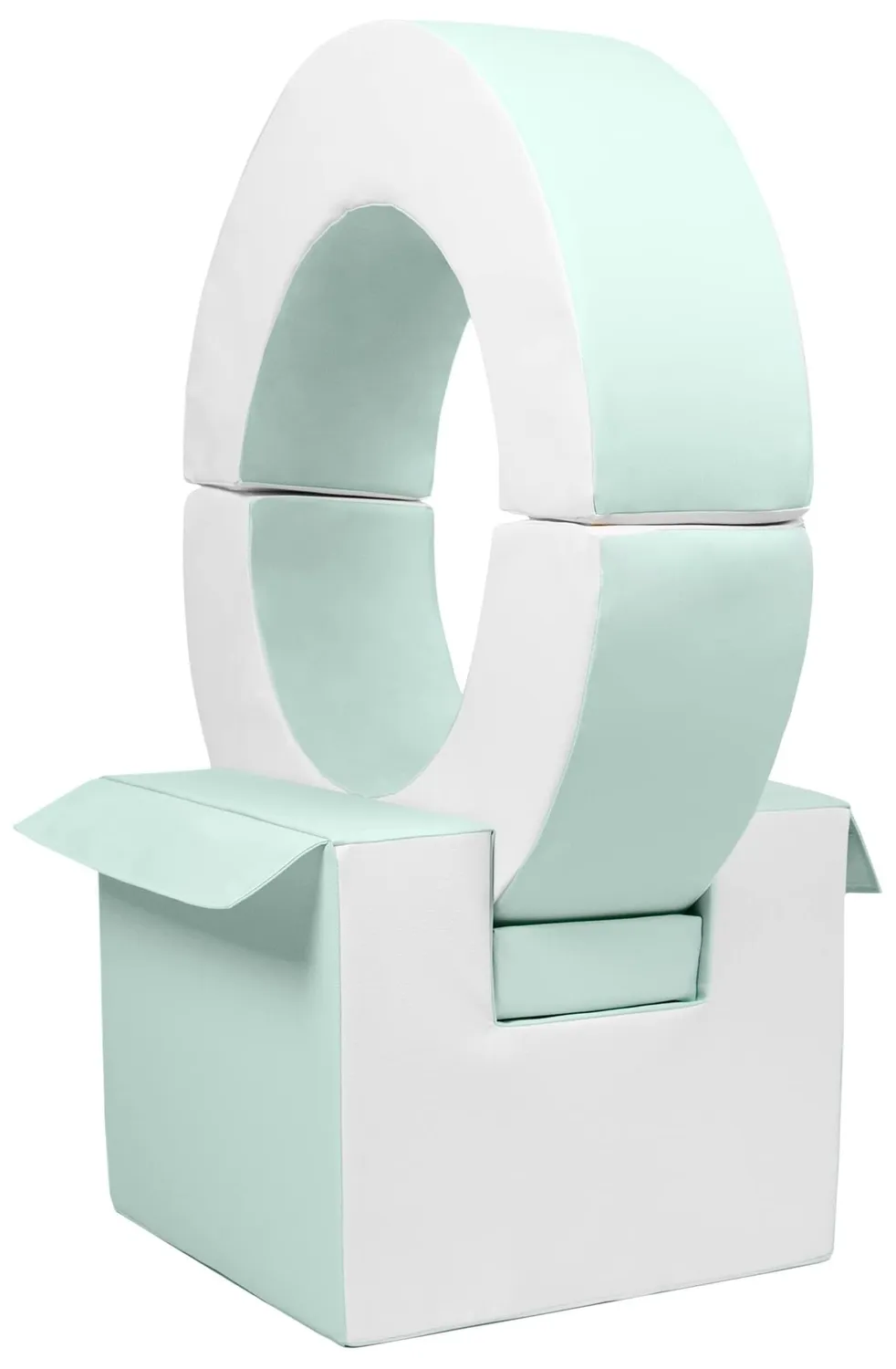 Velinda Hoop Cercle lot 3 blocs mousse blanc gris motricité