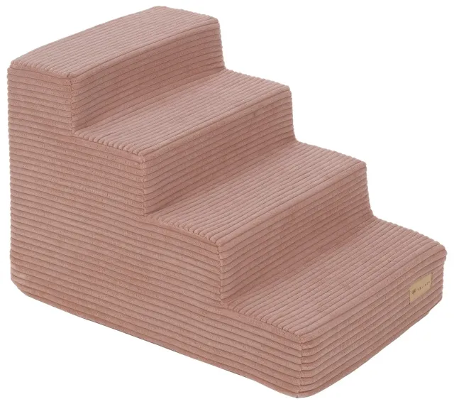 Velinda escalier mousse chien chat 4 marches rose