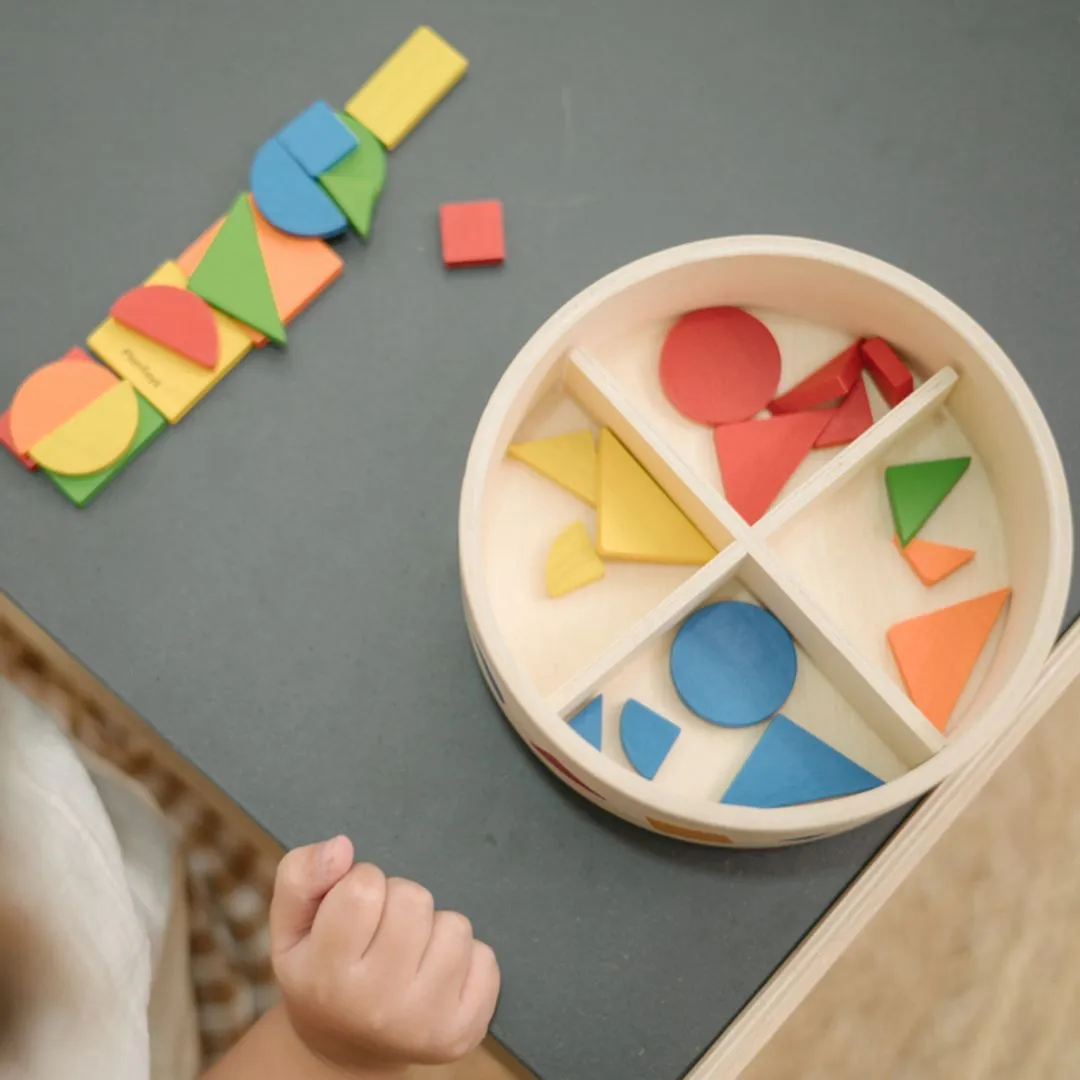 PlanToys Mosaic jeu de mosaïque bois 45 pièces couleurs