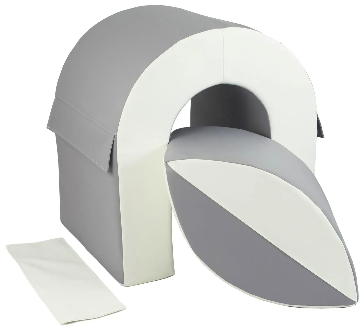 Velinda Tunnel set 2 blocs mousse blanc gris violet motricité