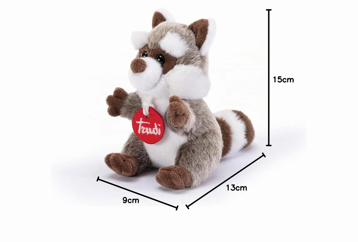Trudi Trudini 51343 peluche raton laveur XS marron