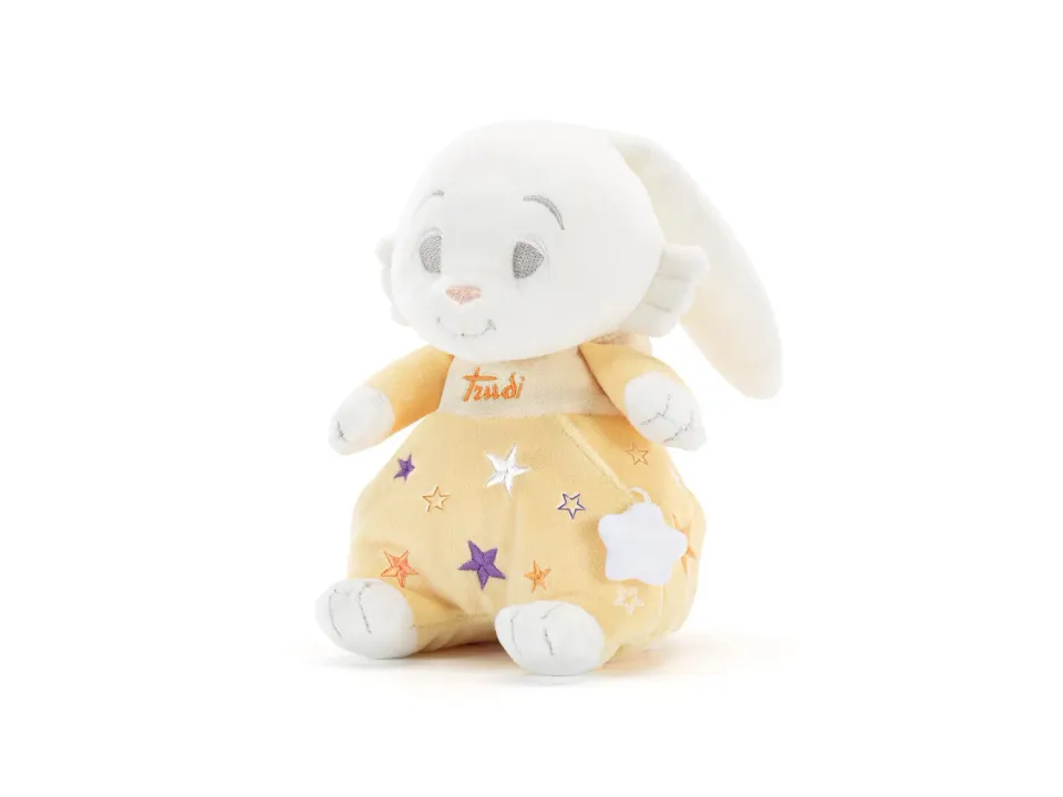 Trudi Baby Star 18172 peluche lapin robe jaune S