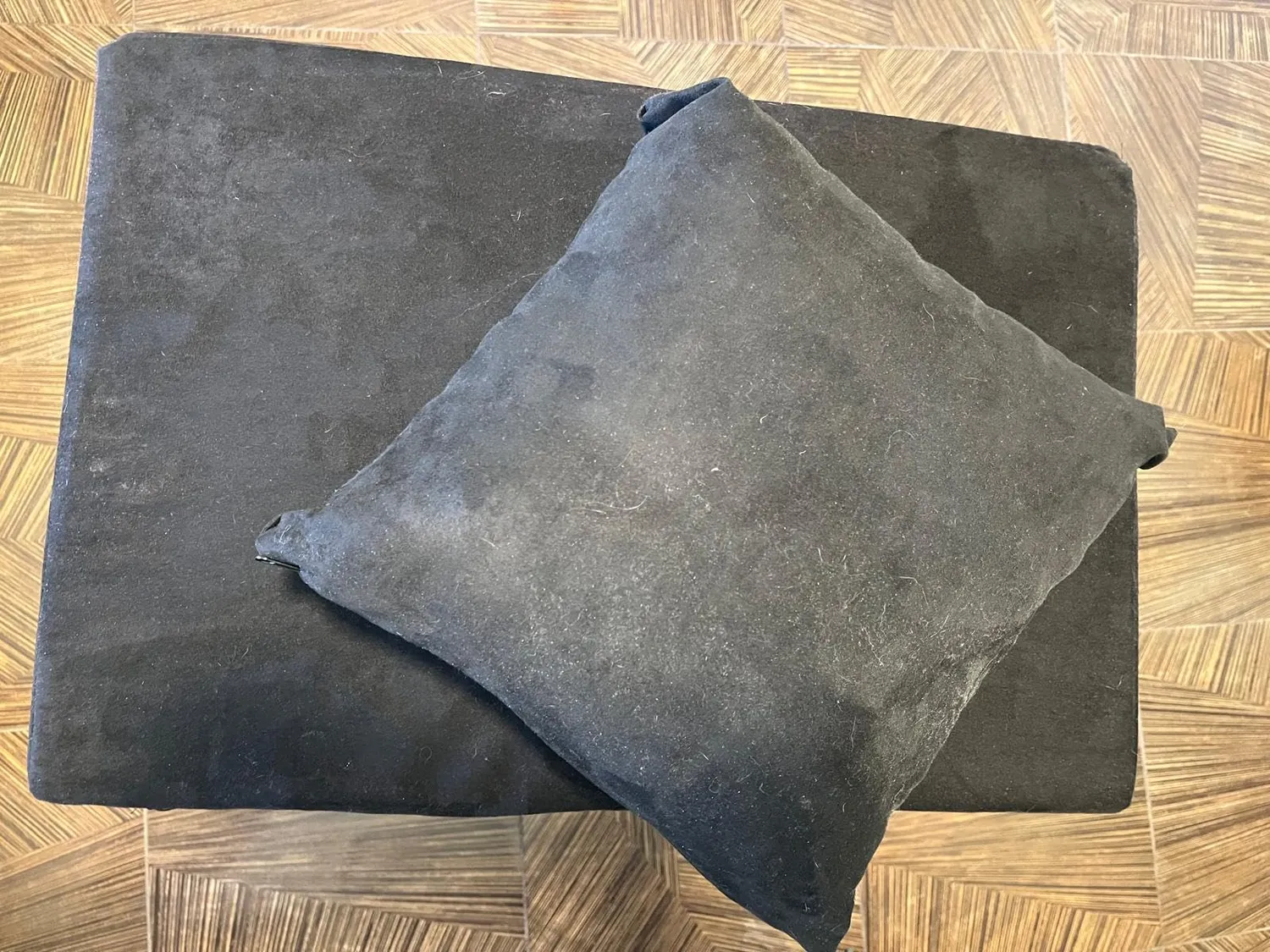 Velinda canapé pouf pliant 3 en 1 noir