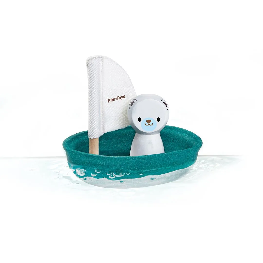 PlanToys Bateau Ours Polaire jouet de bain dès 12 mois