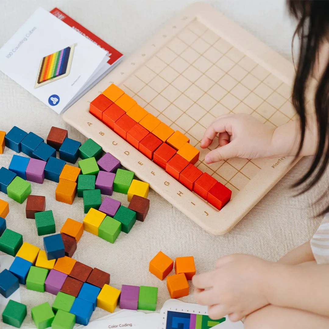 PlanToys Unit Plus 100 Counting Cubes à compter 100 pièces couleur