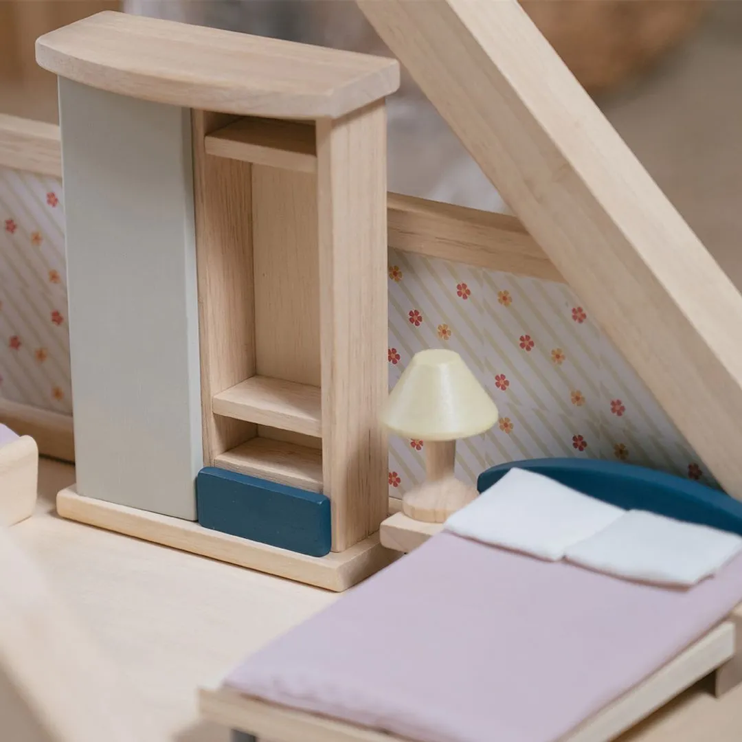 PlanToys Bedroom Orchard meubles chambre maison poupée 1:12