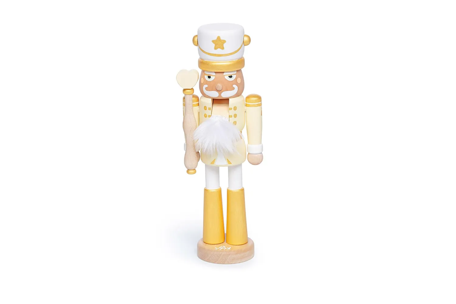 Sevi 83100 casse-noisette déco Noël bois blanc or