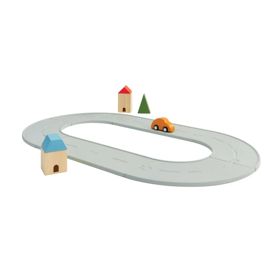 PlanToys Rubber Road & Rail circuit caoutchouc 13 pcs